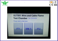 Equipo de prueba del alambre de la cámara de la prueba de fuego del alambre UL1581 y del cable