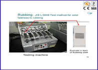 Probador del frotamiento de la firmeza de color de JIS usado en firmeza de color de teñido a la prueba de frotamiento