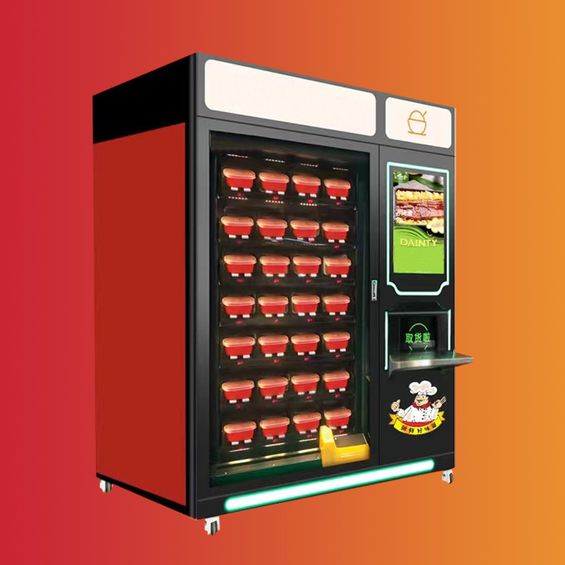 Máquina expendedora de fichas de la correa de la comida de la fruta fresca de la verdura de ensalada de la máquina expendedora de la pizza de la torta en venta