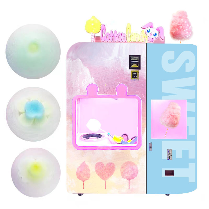 Máquina de venta de caramelo de algodón para marshmallows únicos