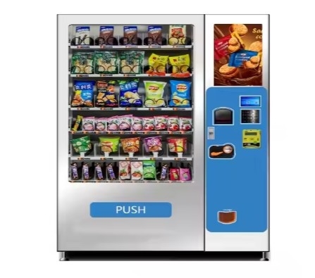Máquina automática de venta para comidas de alta velocidad con pantalla táctil de 21,41 pulgadas y capacidad de 201 cajas