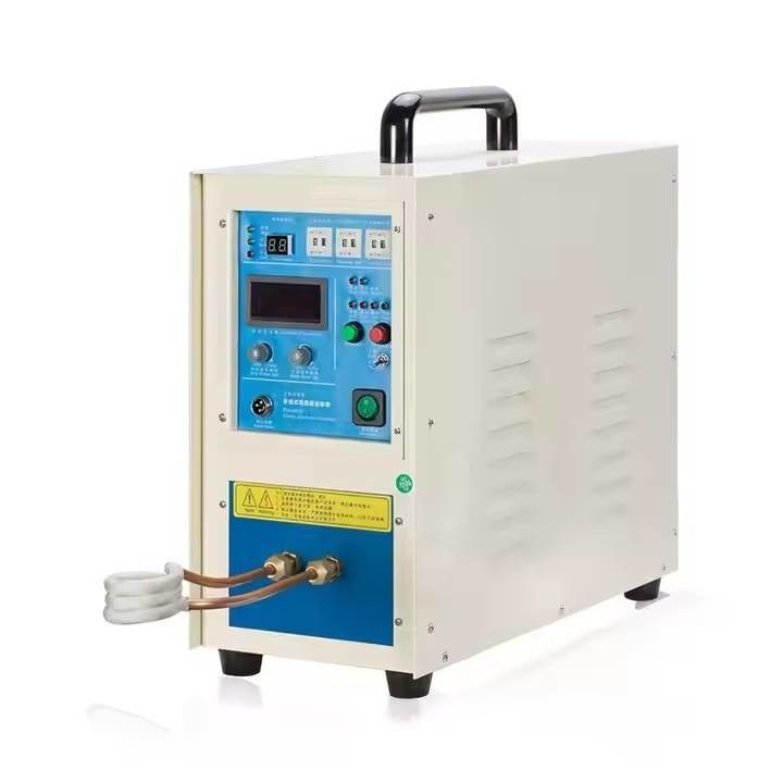 Máquina de calentamiento por inducción de alta frecuencia de 15KW con forjadora de metales de 200-600A para enfriamiento de equipos de prueba eléctricos
