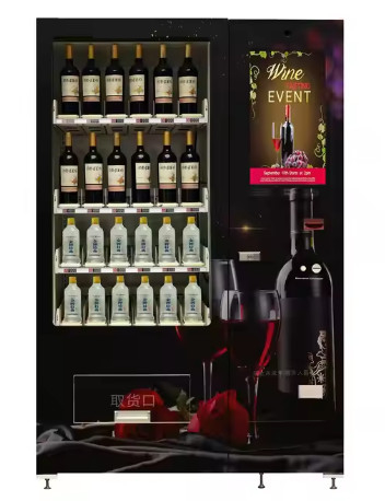 2025 Productos más recientes Vendedor automático de vino whisky Ideas de máquinas expendedoras de alcohol