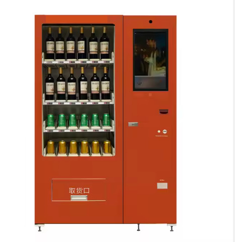 2025 Productos más recientes Vendedor automático de vino whisky Ideas de máquinas expendedoras de alcohol
