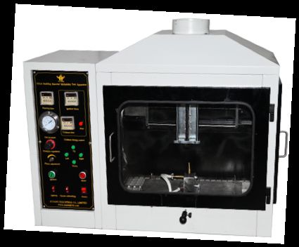 Equipo de ensayo de inflamabilidad conforme a la norma EN ISO 11925-2 para la clasificación de estructuras de edificios