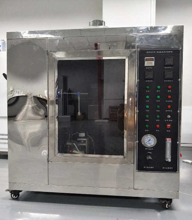 Equipo de prueba de inflamabilidad UL94 Cámara de llama horizontal y vertical para materiales plásticos en dispositivos eléctricos de consumo