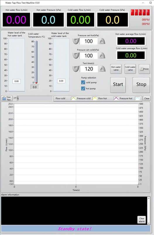 EN817 Probador de flujo de agua del grifo - Equipo de prueba de la tasa de flujo del grifo controlado por PLC con impresora térmica y construcción de acero inoxidable 304
