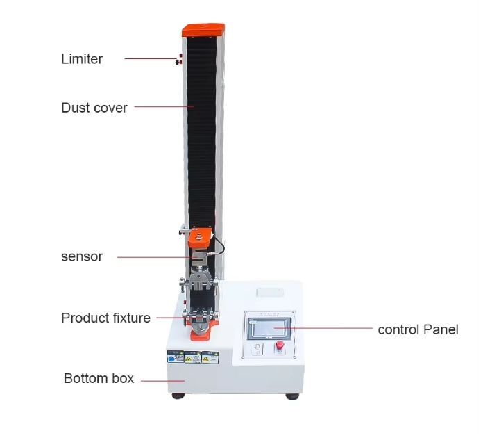 Máquina de prueba de tracción de un solo brazo de microordenador con capacidad de 50 kg, velocidad de prueba de 100 ~ 500 mm / min y tracción máxima de 650 mm