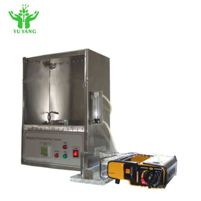 Teste de inflamabilidad de mantas ASTM D4151 con muestra de 70 mmx70 mm y equipo de ensayo de fuego de longitud de llama de 16 mm