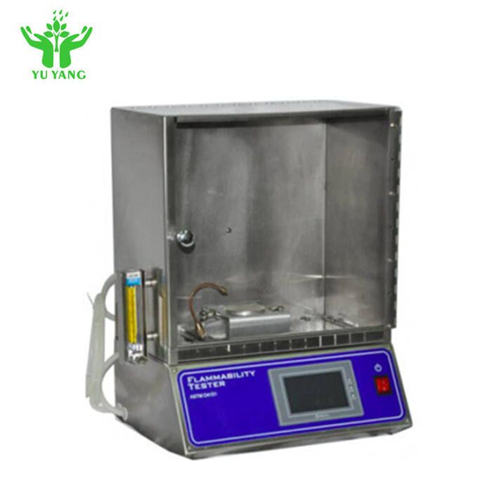 Teste de inflamabilidad de mantas ASTM D4151 con muestra de 70 mmx70 mm y equipo de ensayo de fuego de longitud de llama de 16 mm