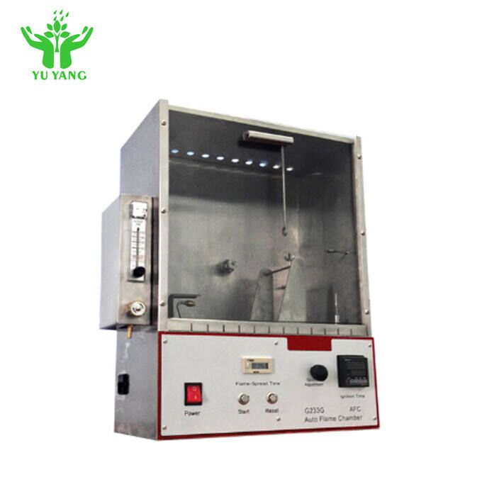 Teste de inflamabilidad de mantas ASTM D4151 con muestra de 70 mmx70 mm y equipo de ensayo de fuego de longitud de llama de 16 mm