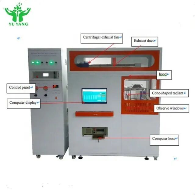 Calorímetro Cónico Certificado ISO 5660 para Medición de Tasa de Liberación de Calor y Equipo Modular de Pruebas de Resistencia al Fuego