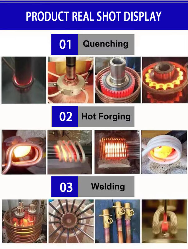 Máquina de calefacción portátil Apagado Equipo de soldadura Forjando soldadura Máquina de calefacción por inducción de alta frecuencia