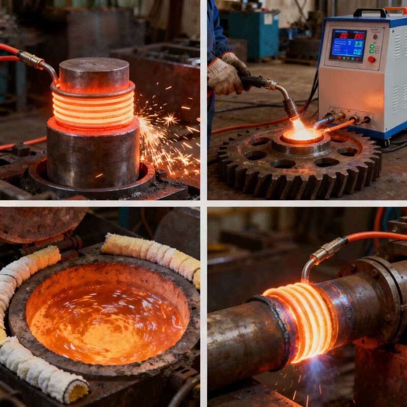 Calentador por inducción de grado industrial con potencia personalizada para operaciones de procesamiento de metales de 24 horas Pedido de una máquina