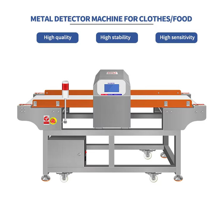 Máquina de detección de metales industriales Detector de metales de alimentos húmedos y secos con alta sensibilidad para diversas aplicaciones