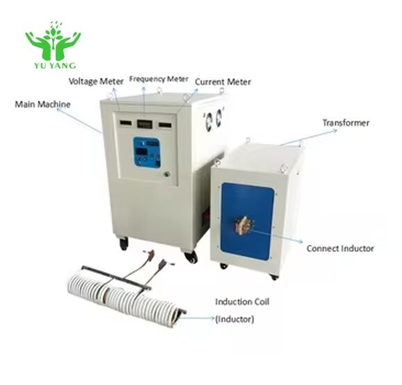Equipo de calefacción por inducción de 60 kW de alta potencia controlado por PLC para la forja de acero y el tratamiento térmico de metales