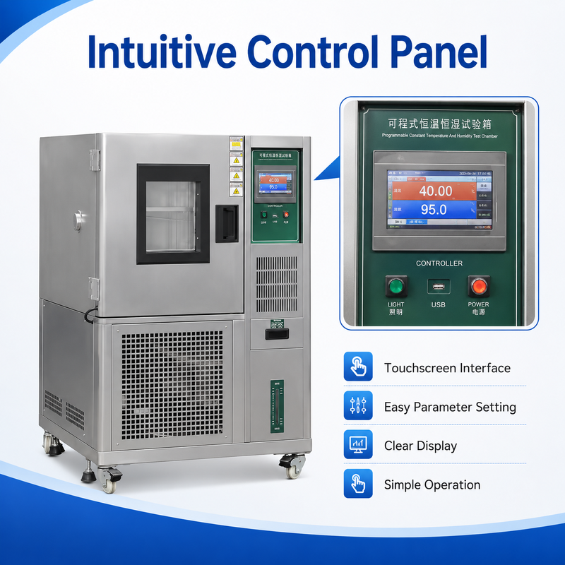 High Precision Constant Temperature Humidity Test Chamber with 300x 200 mm Measuring Stroke and 1/2