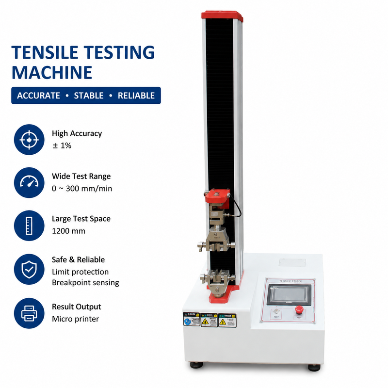 Máquina de ensayo de resistencia a la tracción de alta precisión 50KG 100KG 200KG Tester de resistencia del material universal para cinta de plástico de goma