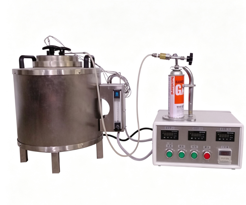 Aparato de ensayo de temperatura de encendido de plástico con marco de acero inoxidable, encendido electrónico y tubo de escape extraíble para horno de laboratorio