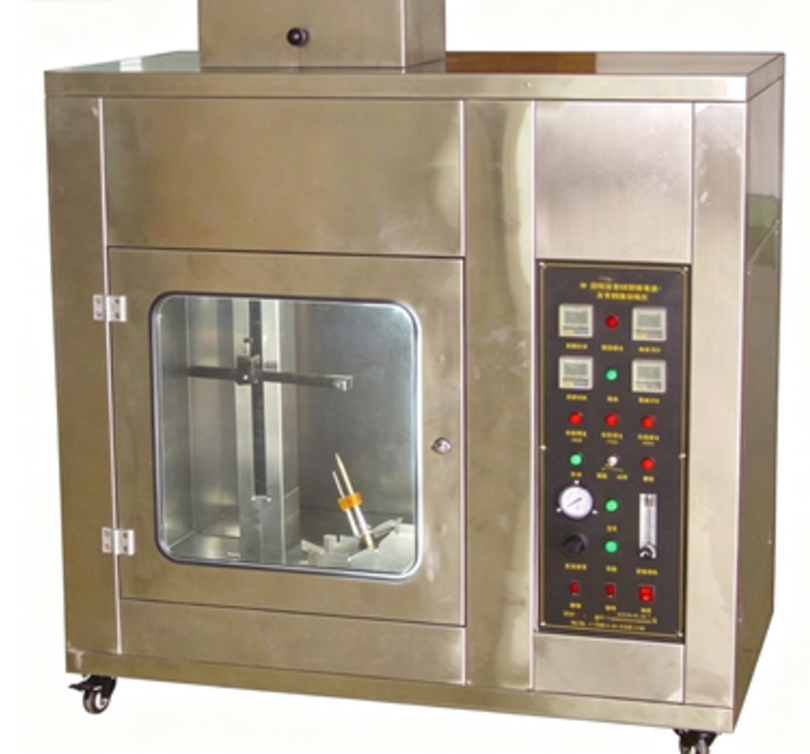 Aparato de prueba de velocidad de combustión horizontal para plásticos con ángulo de quemador ajustable, construcción de acero inoxidable y ventana de observación sellada de vidrio templado