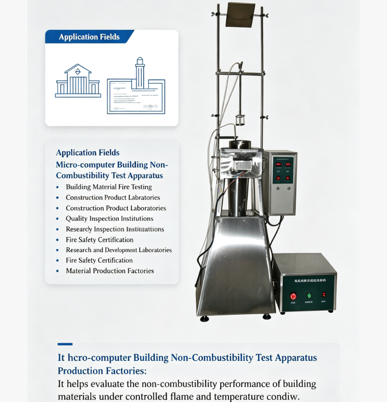 Building Materials Non-Combustibility Tester EN ISO1182 BS476-4 Fire Reaction Test Equipment for Construction Products