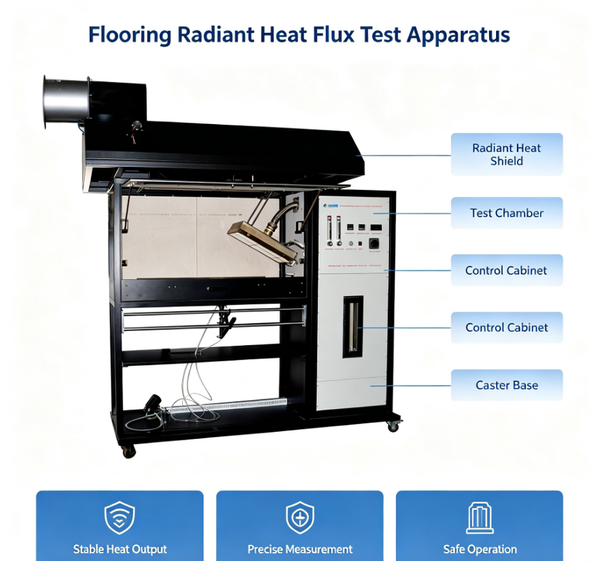 Intelligent Flooring Radiant Heat Flux Testing Apparatus Stable Accurate Floor Thermal Flux Detection Machine