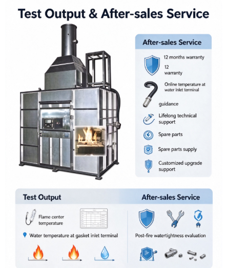 Multi-standard Fire Resistance Tester for Fire Valve, Hose Assembly & Plastic Pipe Watertight Test Bench