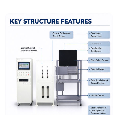 Flame Spread Rate & Critical Heat Flux Tester Spread of Flame Test Equipment for Construction Material Burning Characteristic Test