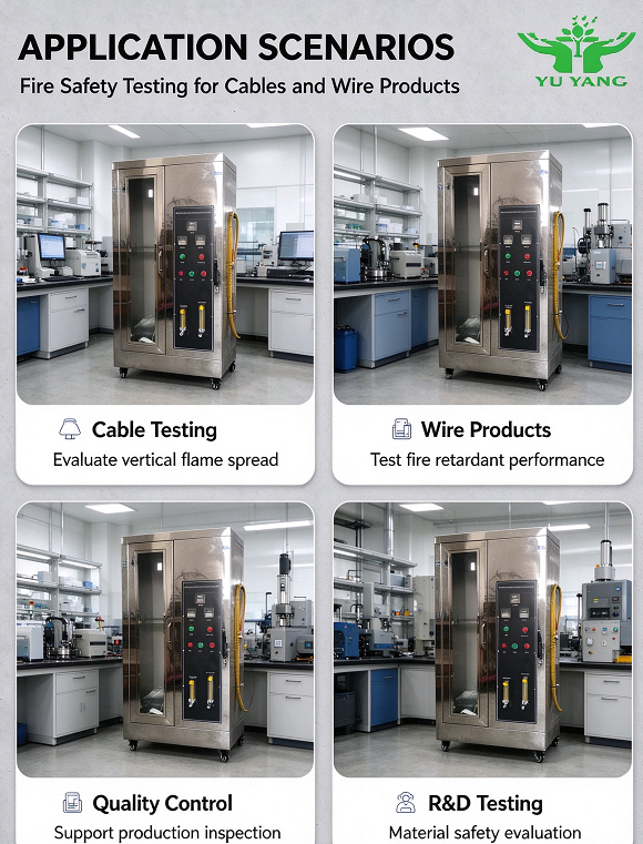 Single Wire / Cable Vertical Flame Test Machine, IEC 60332-1 Tester for Fire Resistance