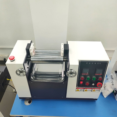Abra la calefacción eléctrica de mezcla de 2 rollos del laboratorio de goma del molino