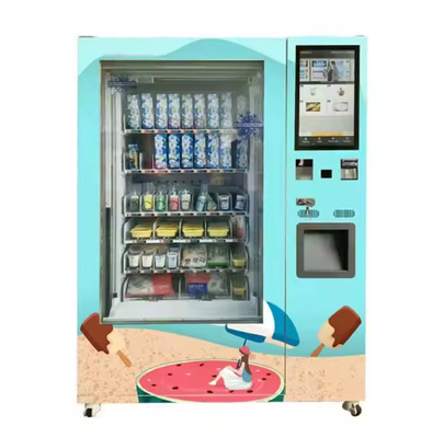 Máquina expendedora con boca abierta Comida Bebidas Bocadillos Tabaco Campana equipada